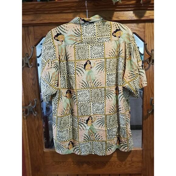 Tommy Bahama Relax Beach Hawaiian Shirt 100%‎ Silk Hula Girls Polynesian Size M - Picture 3 of 10